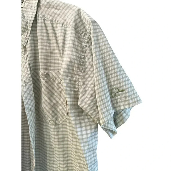 Ducks Unlimited Green Plaid Button-Down Casual Shirt Size L - Picture 2 of 7